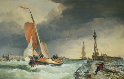 Zuider Zee - boat returning to port by Edward William Cooke